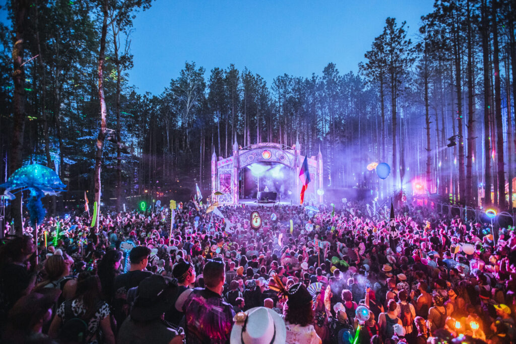 Electric Forest Stage at dusk by Alive Coverage