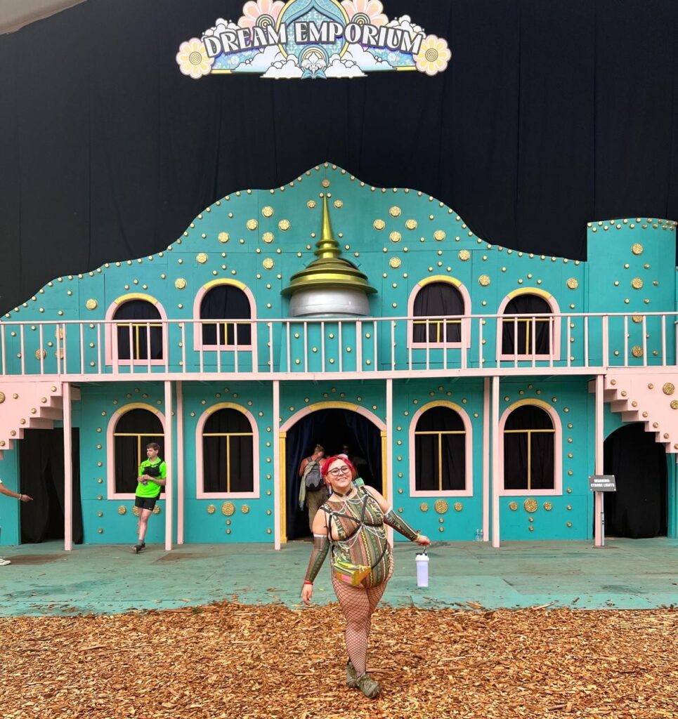 Article author Kendalyn Liebzeit posing in front of the Dream Emporium