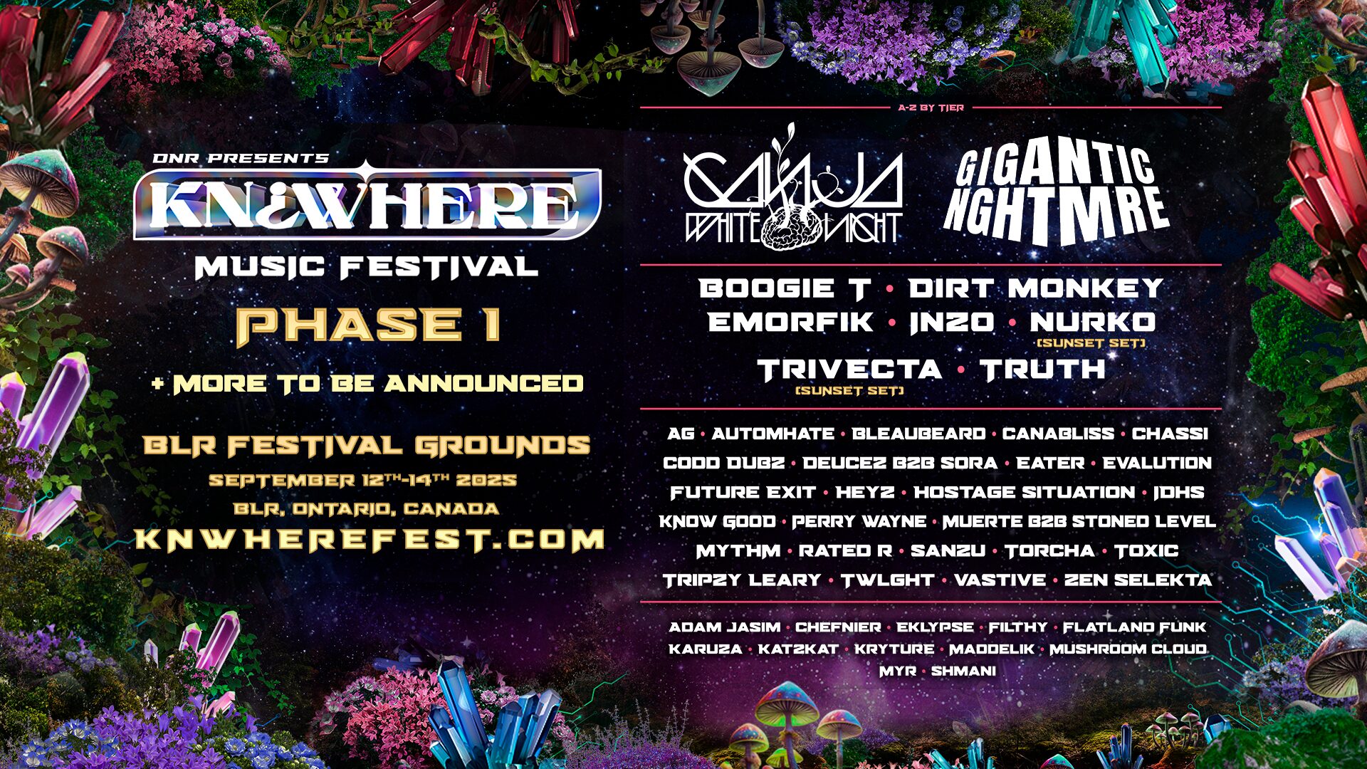 KN¿WHERE FESTIVAL ANNOUNCES PHASE ONE LINEUP FOR DEBUT EDITION