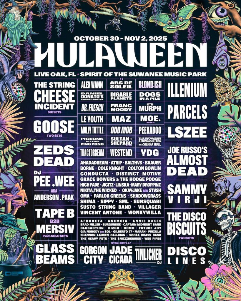 Hulaween 2025 Lineup poster